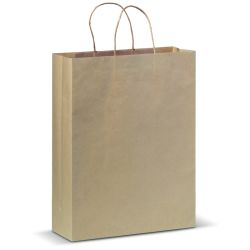 Sac papier kraft express fabriqué en Europe personnalisé en quadrichromie 100g FSC 32x12x41 cm