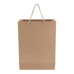 Sac cadeau papier fabriqué en Europe avec poignée coton personnalisable en quadri express 120g FSC 24x12x33 cm