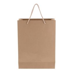 Sac cadeau papier fabriqué en Europe avec poignée coton personnalisable en quadri express 120g FSC 24x12x33 cm