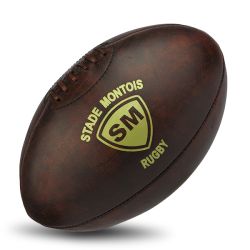 Ballon de rugby vintage taille 5 personnalisable en simili cuir