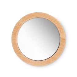 Miroir de poche en bambou personnalisable