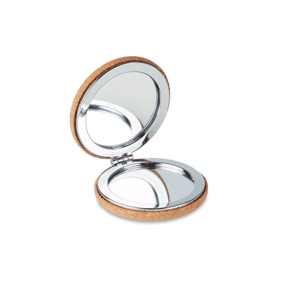 Miroir de poche en liège personnalisable