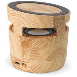 Enceinte 3W et chargeur sans fil 5W en bois personnalisable