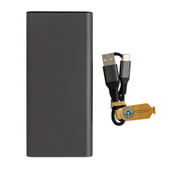 Powerbank publicitaire 20.000 mAh et 20W en aluminium RCS Terra recyclé