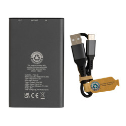 Powerbank publicitaire 5000 mAh en aluminium Terra RCS recyclé