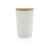 Mug publicitaire 300ml en PP GRS avec couvercle en bambou FSC® recyclé