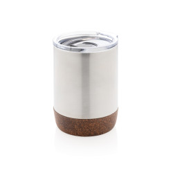 Petite tasse publicitaire à café en liège et acier RCS recyclée