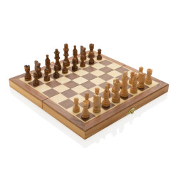 Jeu publicitaire d'échecs pliable en bois FSC®