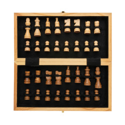 Jeu publicitaire d'échecs pliable en bois FSC®