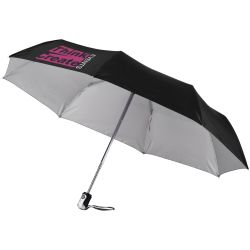 Parapluie 21,5" publicitaire pliant 3 sections à ouverture et fermeture automatiques express