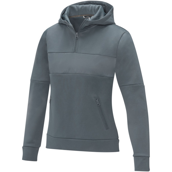 Sweat publicitaire à capuche anorak à demi zip Sayan pour femme Sweat publicitaire à capuche anorak à demi zip Sayan pour femme