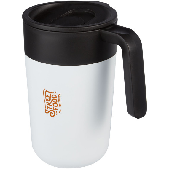 Tasse publicitaire Nordia de 400 ml recyclée à double paroi