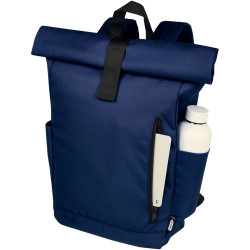 Sac publicitaire à dos Byron de 18 L en RPET GRS 15,6" avec dessus enroulable