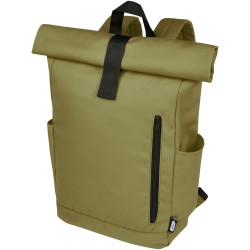 Sac publicitaire à dos Byron de 18 L en RPET GRS 15,6" avec dessus enroulable