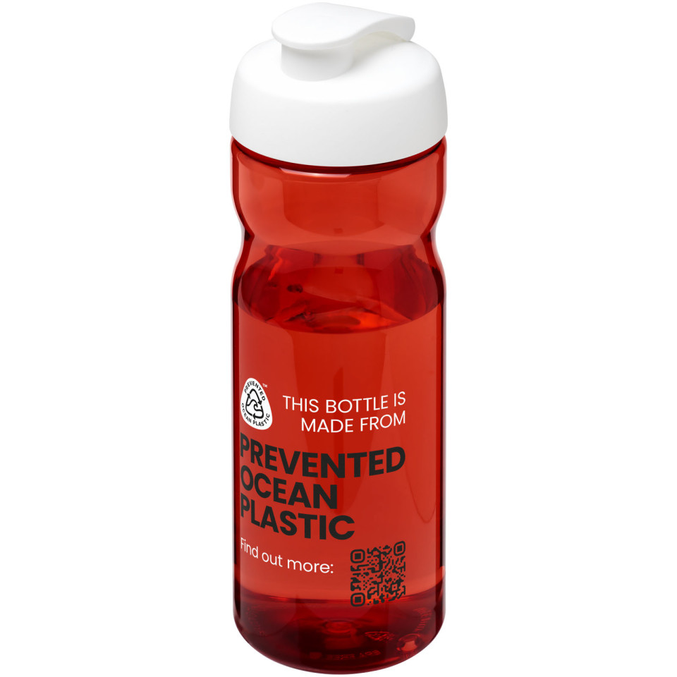 Bouteille publicitaire de sport H2O Active® Eco Base 650ml avec couvercle à bascule