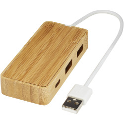 Hub publicitaire USB Tapas en bambou