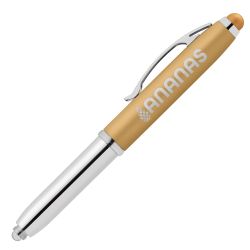 Stylo stylet lumineux personnalisé Goldstar® Brando Softy Métallique Light-Up Métal