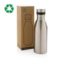 Bouteille publicitaire d’eau 500ml en acier inoxydable RCS recyclé