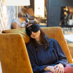 Masque publicitaire de sommeil écouteurs Bluetooth®