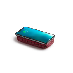 Banque publicitaire d’alimentation sans fil Qi de 5 000 mAh avec haut-parleur Bluetooth®