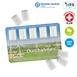 Blister aromatique publicitaire de chewing gum ou de pastille à la menthe Suisse Veggie