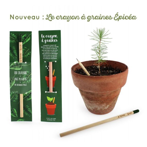 Crayon publicitaire avec graines à planter Sprout