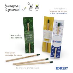 Crayon publicitaire avec graines à planter Sprout