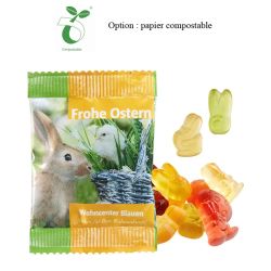 Sachet de bonbons de Pâques personnalisés aux fruits Easter