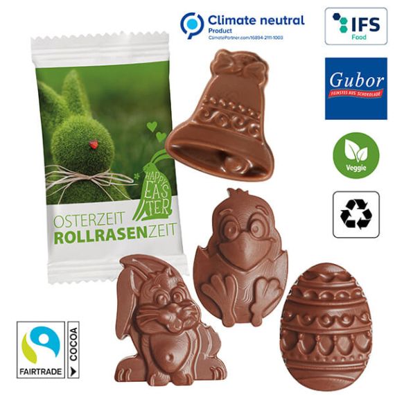 Figurines de Pâques en chocolat personnalisées Gubor Veggie