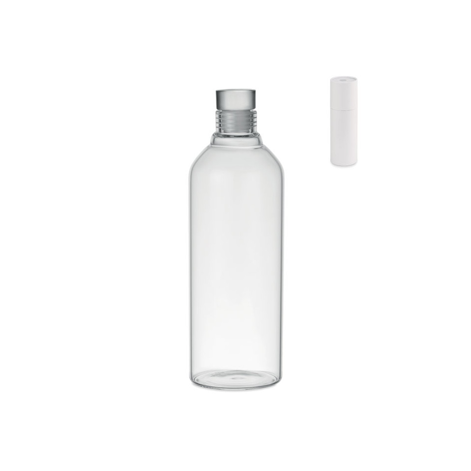 Grande bouteille en verre borosilicate personnalisable bouchon en verre anti fuite 1 L
