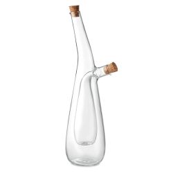 Bouteille d’huile et vinaigre verre borosilicate avec bouchon en liège personnalisable