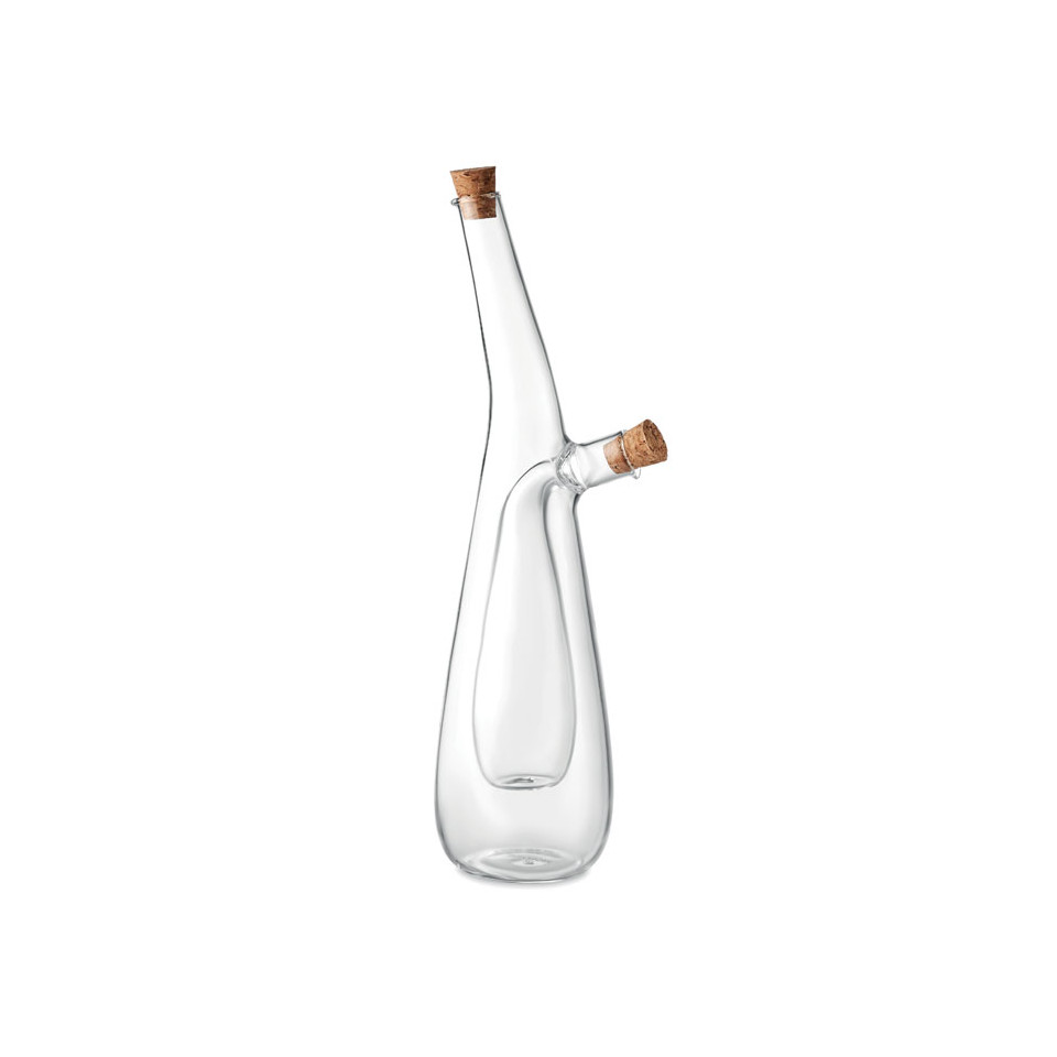 Bouteille d’huile et vinaigre verre borosilicate avec bouchon en liège personnalisable