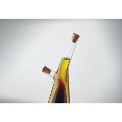 Bouteille d’huile et vinaigre verre borosilicate avec bouchon en liège personnalisable