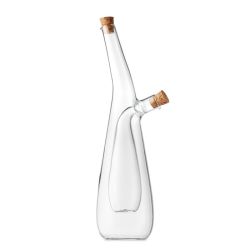 Bouteille d’huile et vinaigre verre borosilicate avec bouchon en liège personnalisable