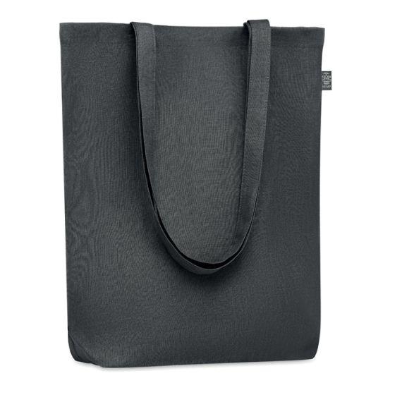 Sac shopping personnalisable en tissu 100 % Chanvre avec anses longues 200 gr/m²