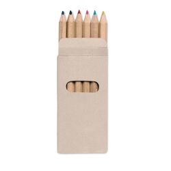 Set de 6 crayons de couleurs personnalisable en quadrichromie