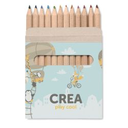 Set de 12 crayons de couleurs personnalisable en quadrichromie