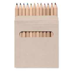 Set de 12 crayons de couleurs personnalisable en quadrichromie
