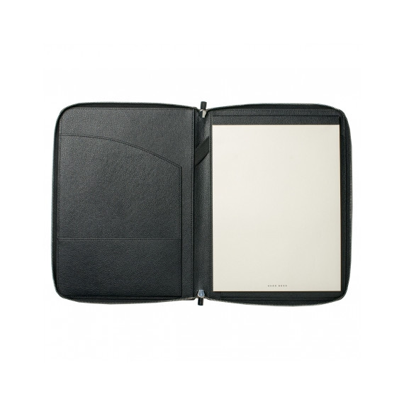 Pochette De Conférence A4 Storyline Hugo Boss – Cuir Véritable Noir, Fermeture Magnétique – Avec Bloc-notes 50 Pages - 10