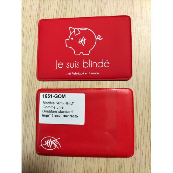 Étui publicitaire fabriqué en France format carte de crédit anti-RFID