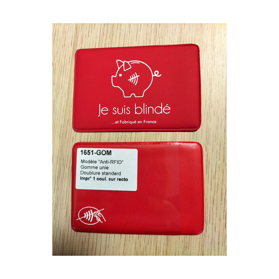 Étui publicitaire fabriqué en France format carte de crédit anti-RFID