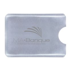 Etui souple personnalisable une carte bancaire anti RFID