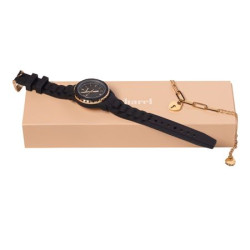 Parure publicitaire montre et bracelet Cacharel