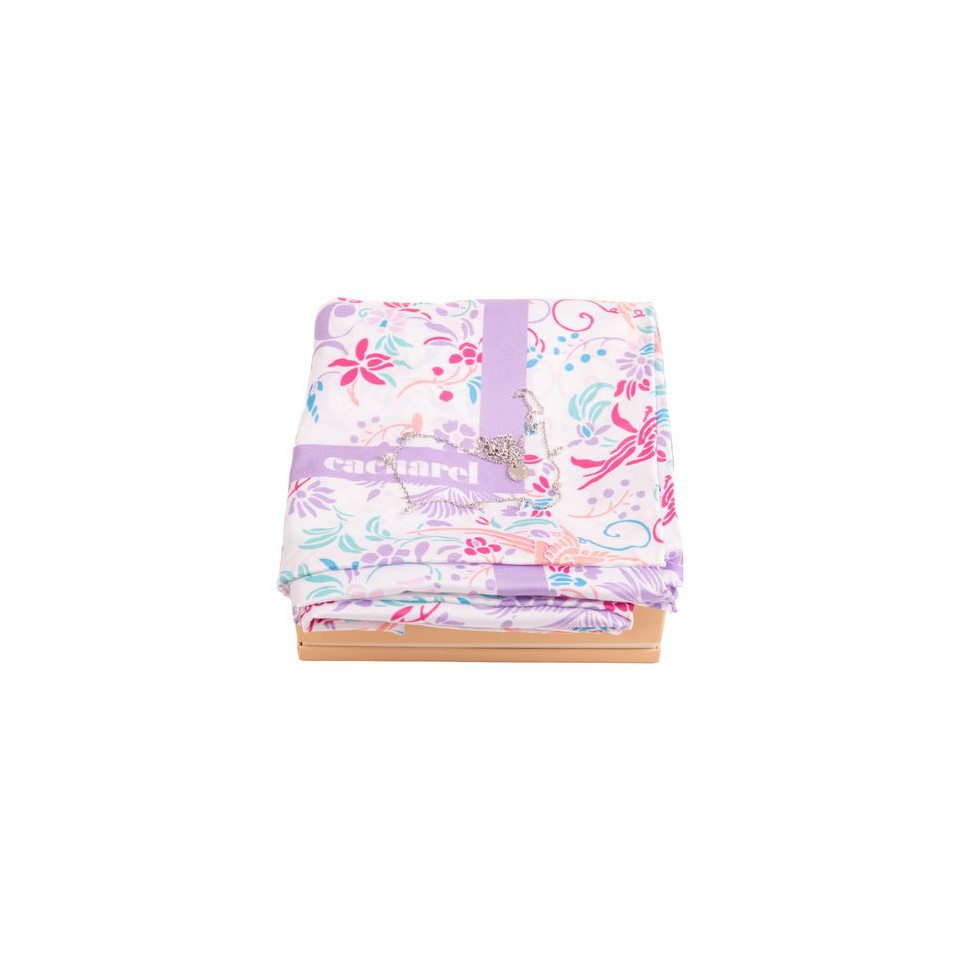 Parure publicitaire collier et foulard Cacharel