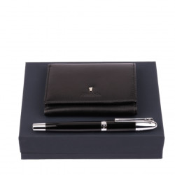 Set publicitaire porte-cartes Trifold stylo roller Classicals Festina