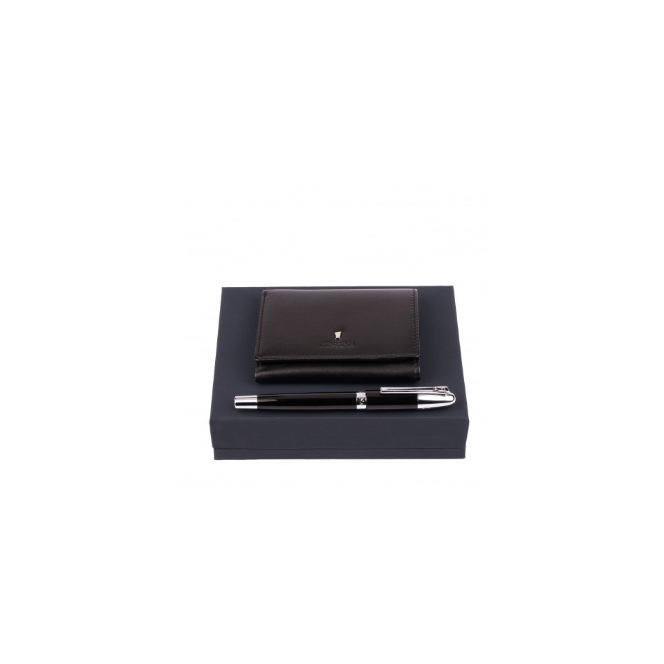Set publicitaire porte-cartes Trifold stylo roller Classicals Festina