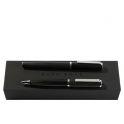 Parure publicitaire Formation Herringbone stylo bille et stylo plume HUGO BOSS