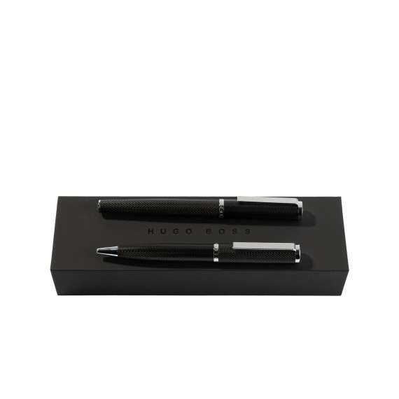 Parure publicitaire Formation Herringbone stylo bille et stylo plume HUGO BOSS