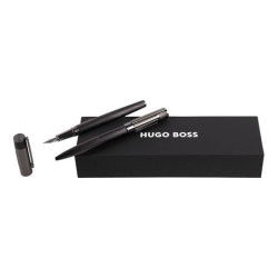 Parure publicitaire Gear Ribs stylo bille et stylo plume HUGO BOSS