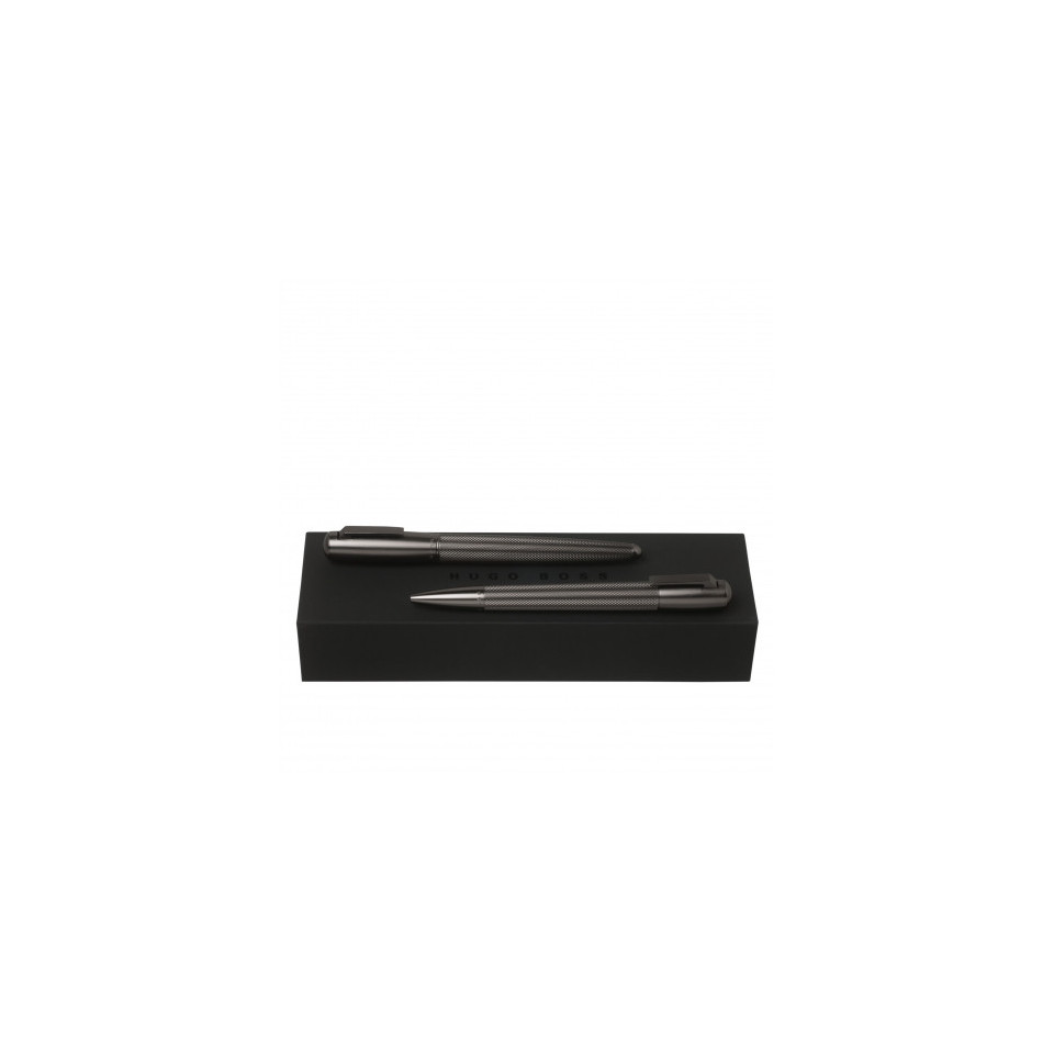 Parure publicitaire Pure Matte stylo bille et stylo roller HUGO BOSS
